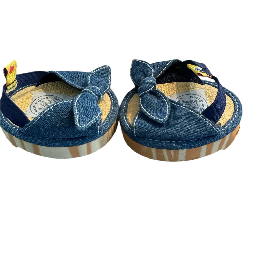 Build-a-Bear Tropical Jean & Rattan Sandals-One Pair